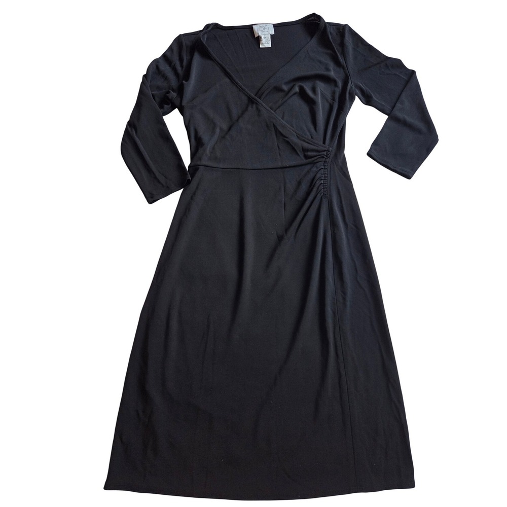 Ann Taylor Loft 3/4 Sleeve Little Black Dress Travel Classic Size 4P